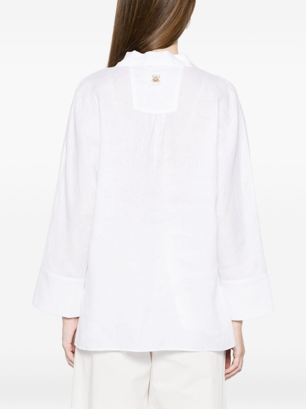 Trame Auree V-neck Linen shirt