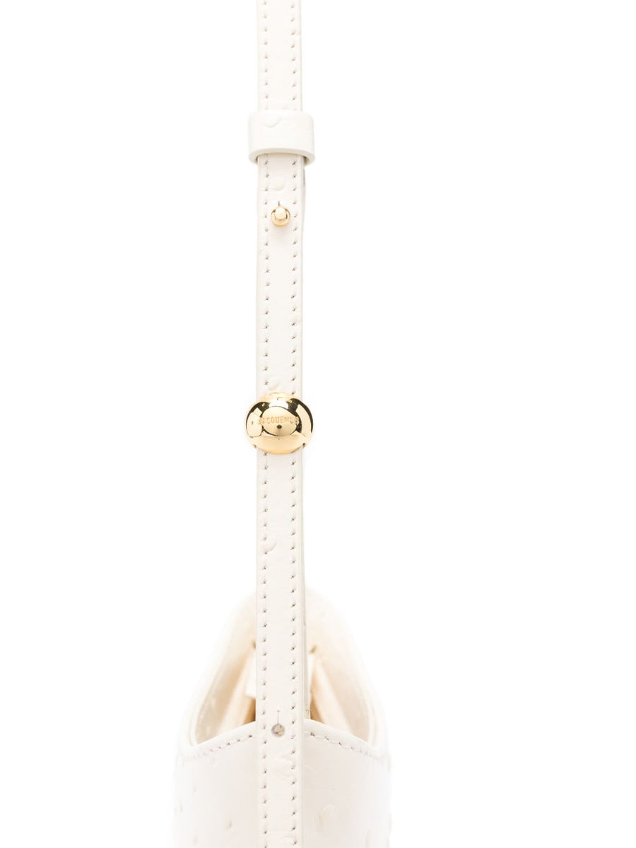 Jacquemus Le Petit Bisou Ivory Calf Leather Shoulder Bag For Women Compact Everyday Luxury