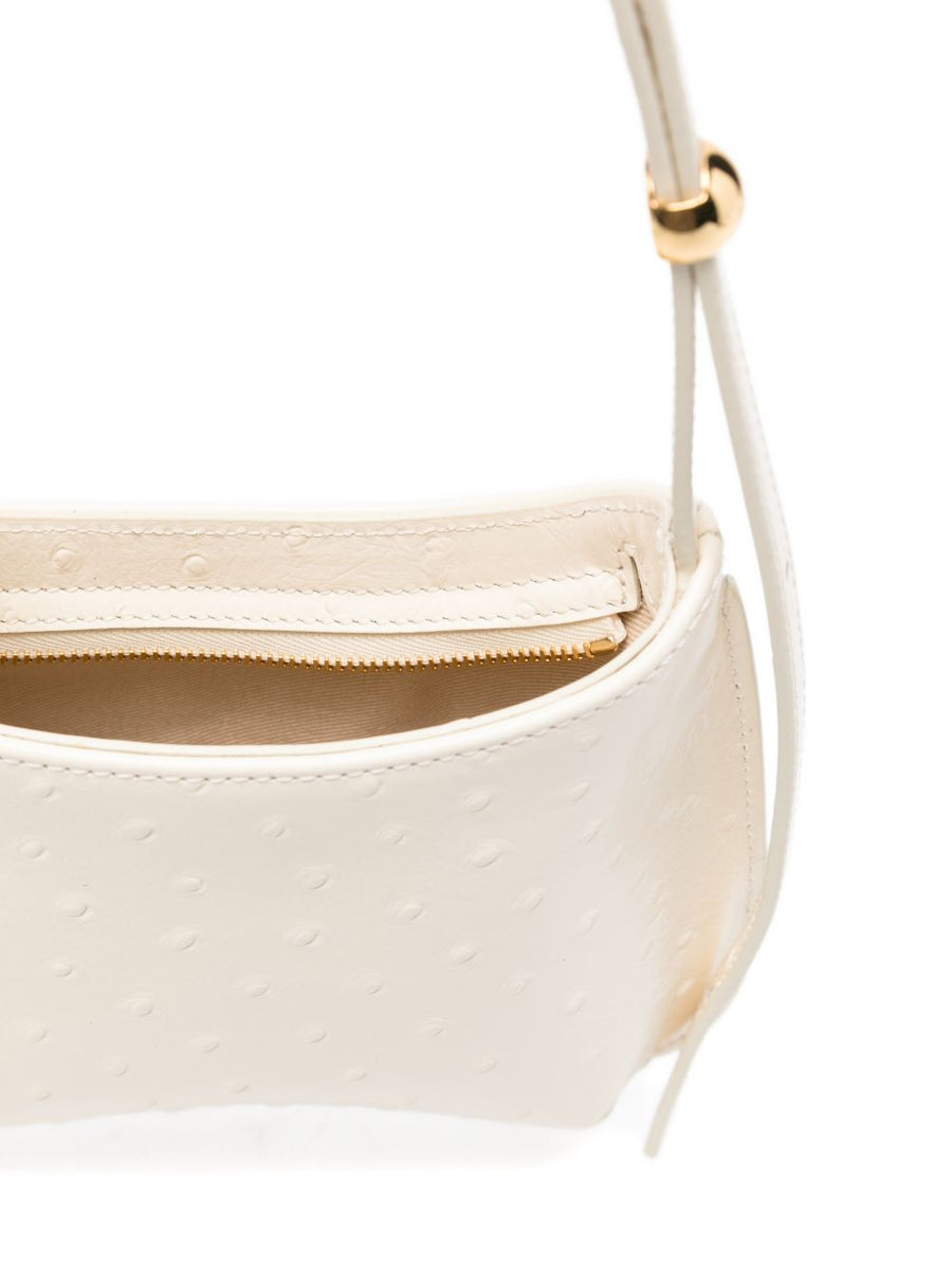 Jacquemus Le Petit Bisou Ivory Calf Leather Shoulder Bag For Women Compact Everyday Luxury