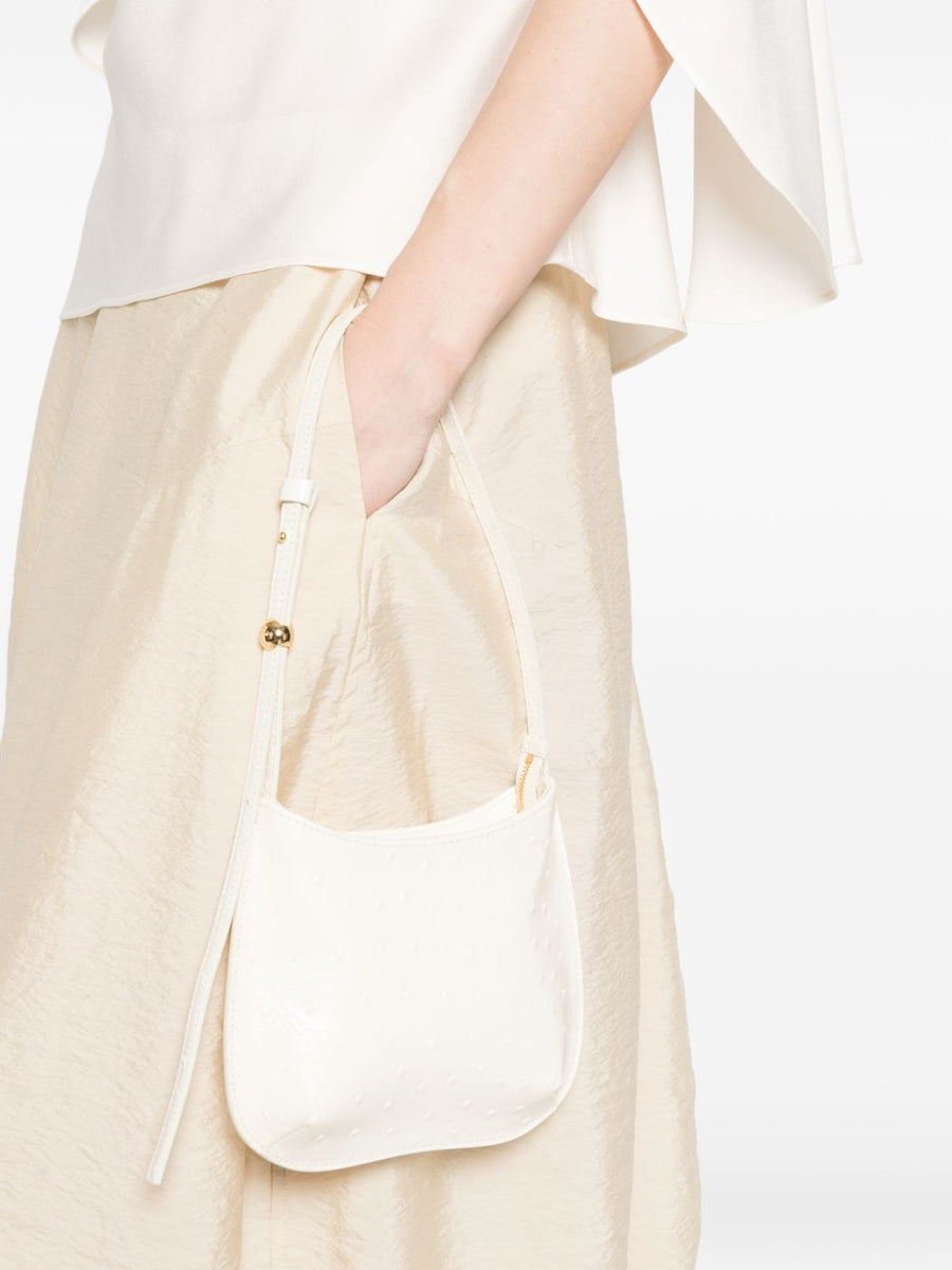 Jacquemus Le Petit Bisou Ivory Calf Leather Shoulder Bag For Women Compact Everyday Luxury