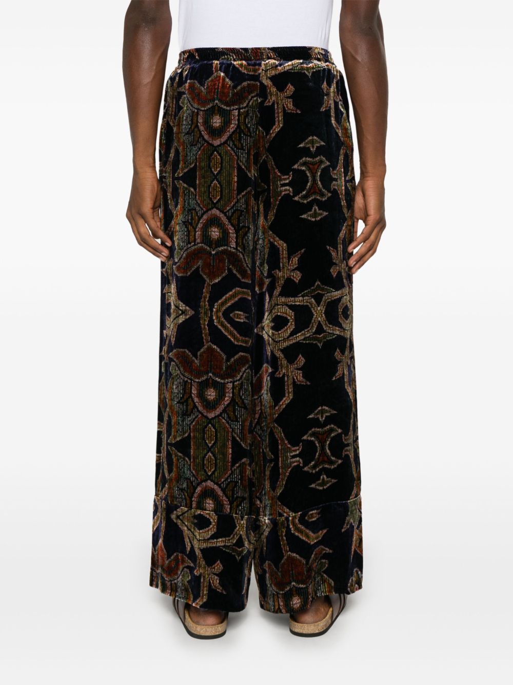 Pierre Louis Mascia Silk printed trousers
