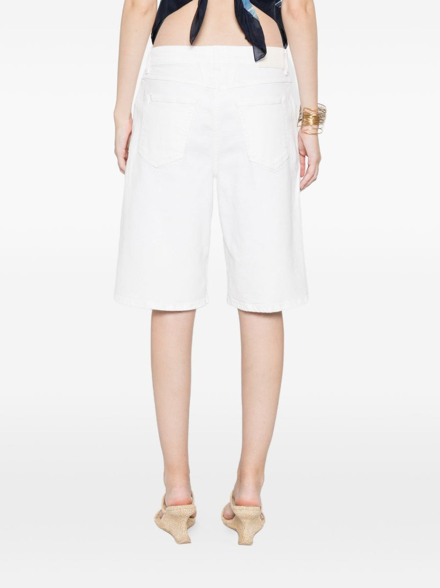 Closed Cotton Bermuda Shorts Women Breathable Daily White
