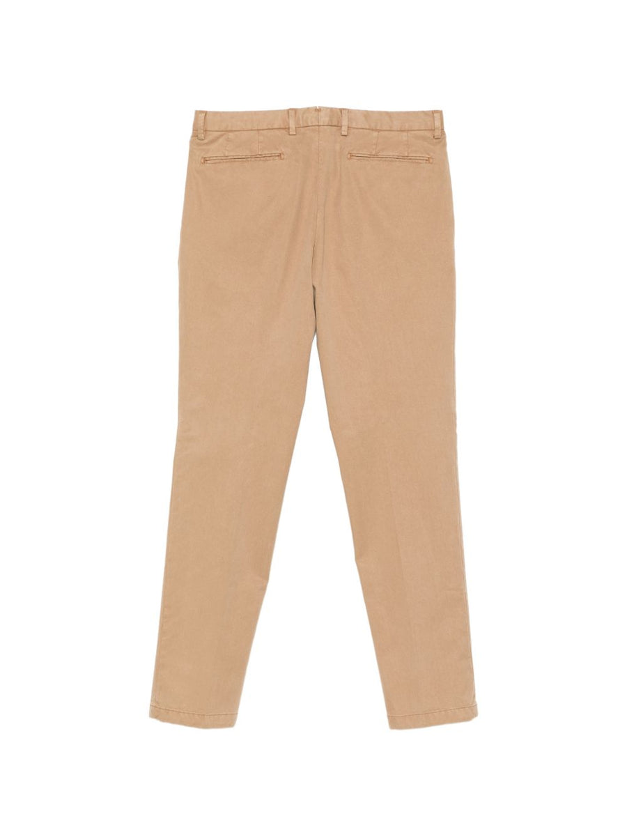 Boglioli Cotton Blend Trousers for Men Refined Beige Premium Comfort Breathable Silk TENCEL Smart Casual and Formal