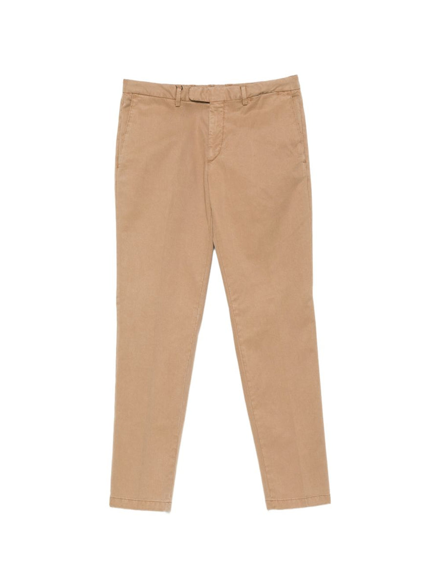 Boglioli Cotton Blend Trousers for Men Refined Beige Premium Comfort Breathable Silk TENCEL Smart Casual and Formal