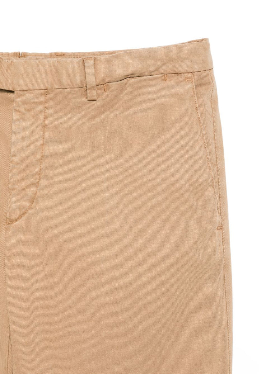 Boglioli Cotton Blend Trousers for Men Refined Beige Premium Comfort Breathable Silk TENCEL Smart Casual and Formal