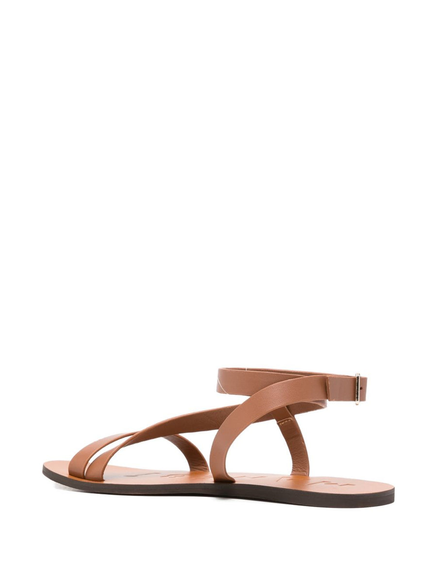 Manebí Leather Gladiator Sandals For Women Premium Calf Leather Secure Buckle Dressy Casual