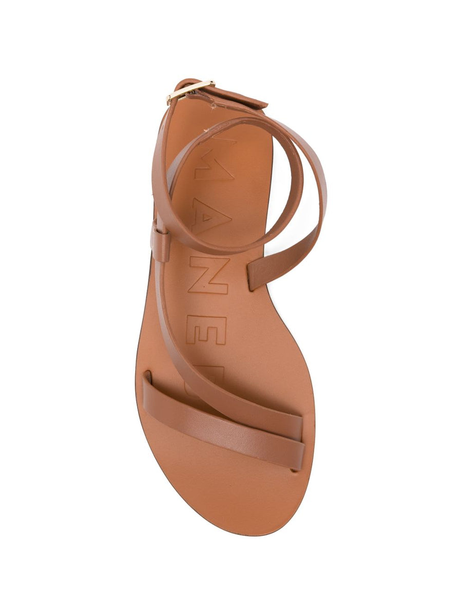 Manebí Leather Gladiator Sandals For Women Premium Calf Leather Secure Buckle Dressy Casual