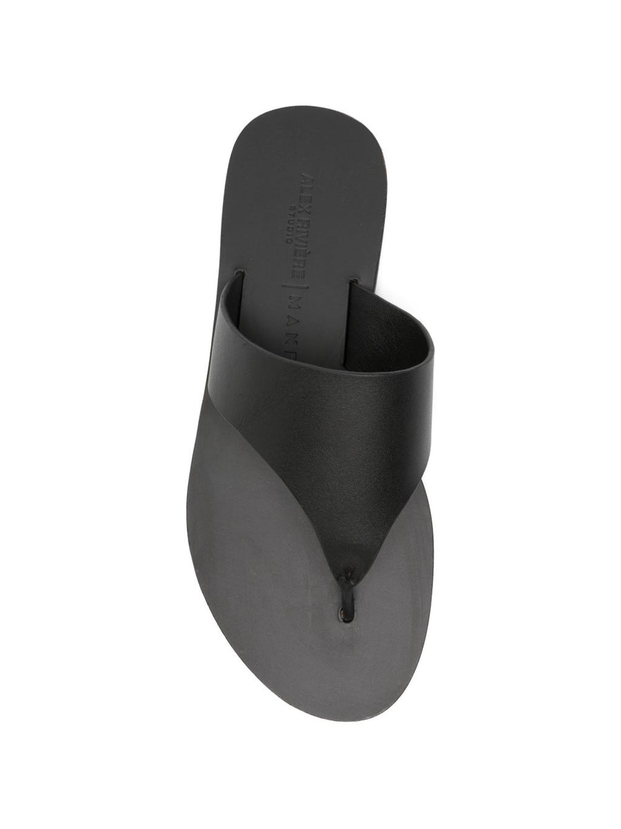 Manebí Leahter Leather Thong Sandals For Women SlipOn Minimalist Luxury Calf Leather