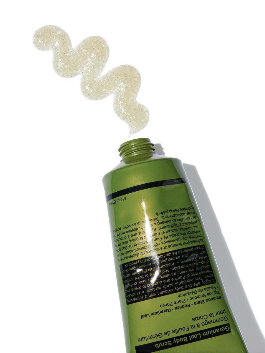 Aesop Geranium Leaf Body Scrub Exfoliating Luxury For Women Refreshes And Smooths 180ml