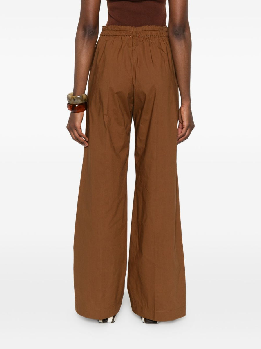 Forte Forte 100 Percent Cotton Trousers For Women With Elastic Waistband And All Day Comfort