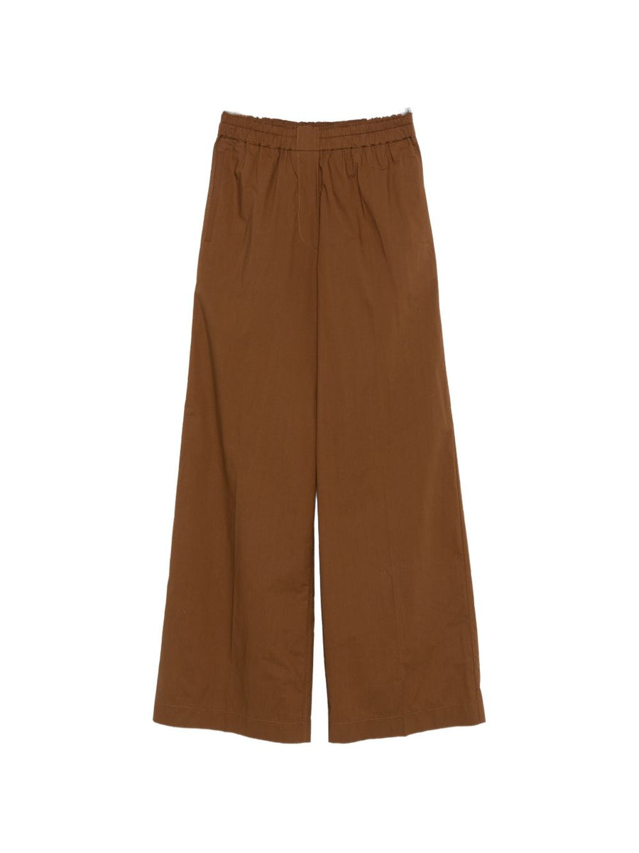 Forte Forte 100 Percent Cotton Trousers For Women With Elastic Waistband And All Day Comfort