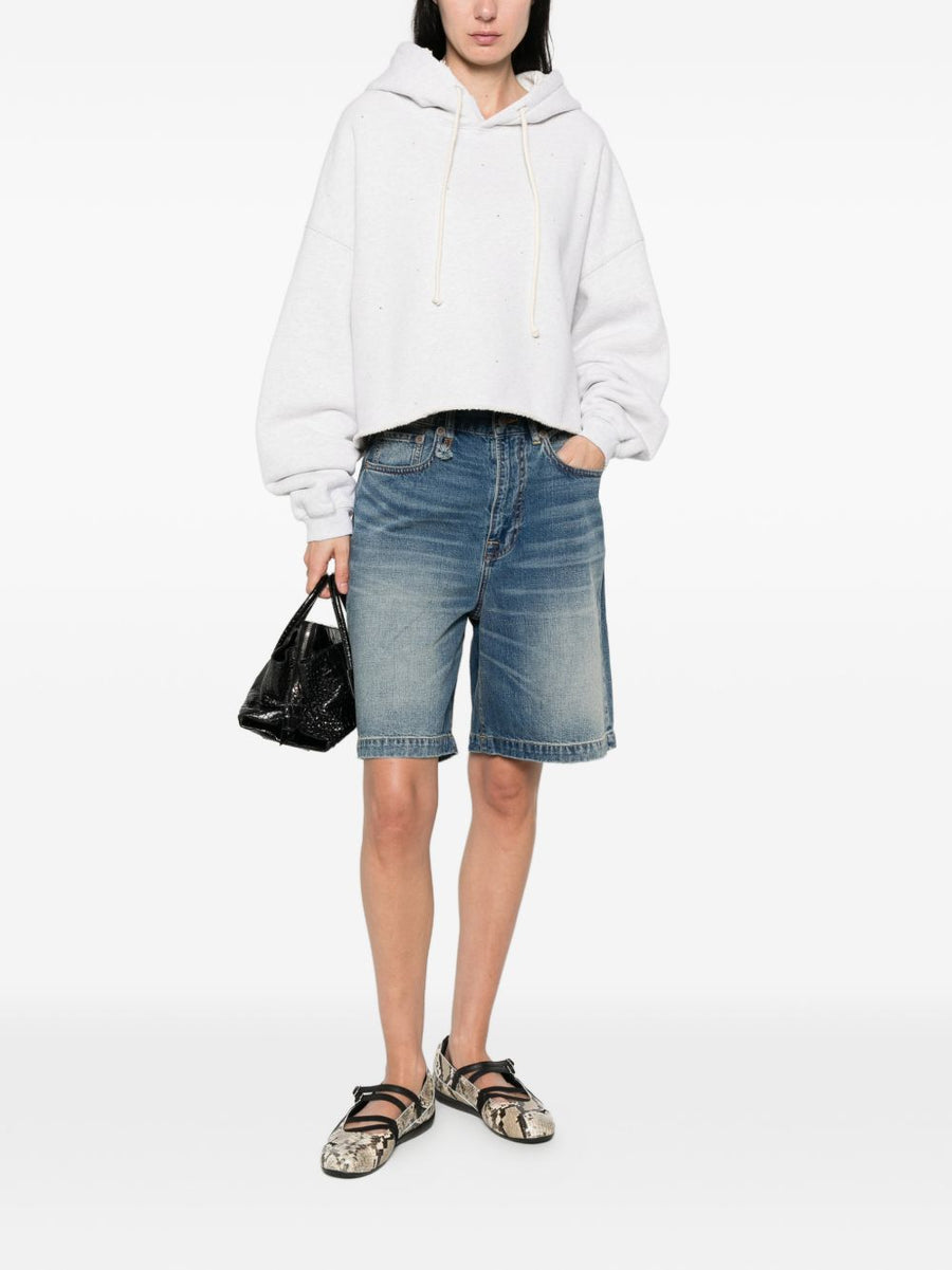 Golden Goose Cotton Cropped Hoodie For Women With Relaxed City Style And Comfort