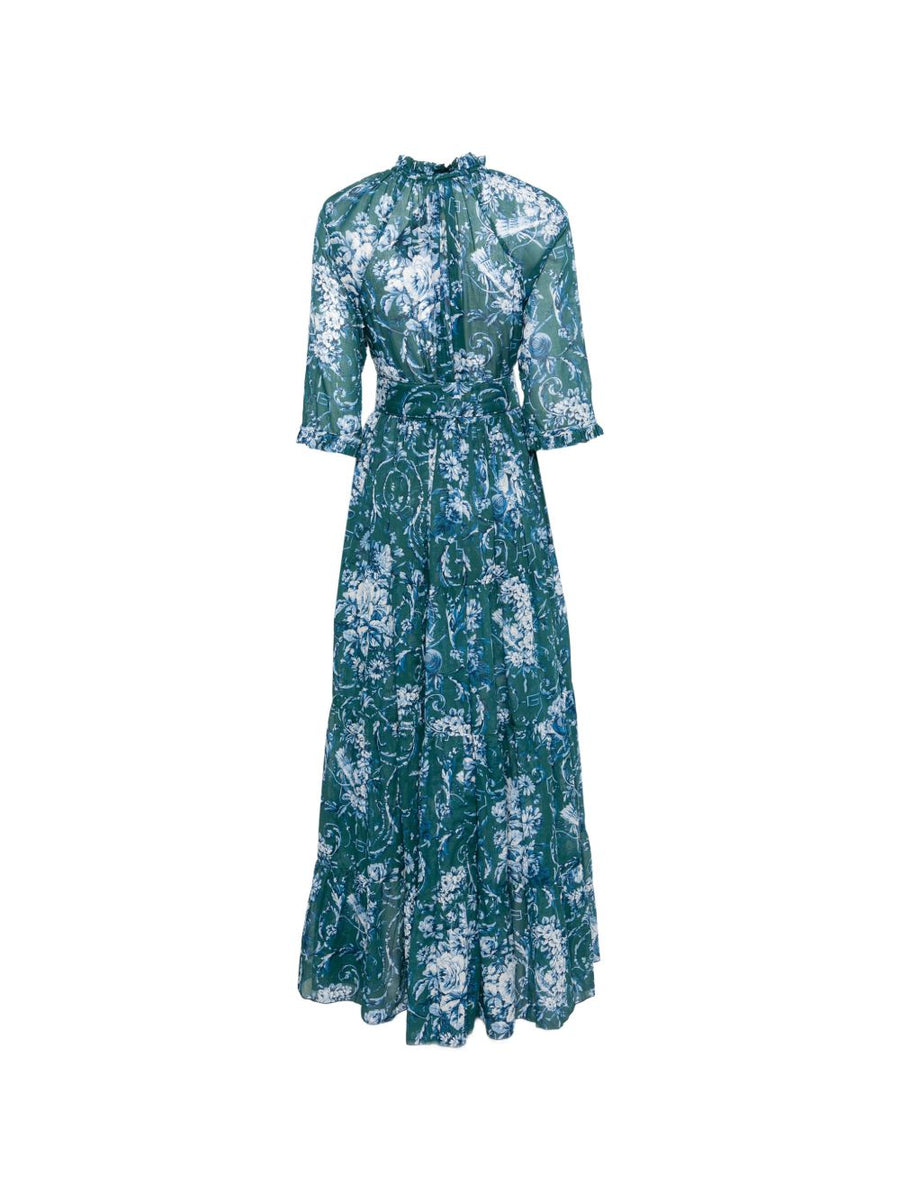 Cotton Maxi Dress Samantha Sung Eva Breathable Navy Floral For Women Resort Wear Essentials