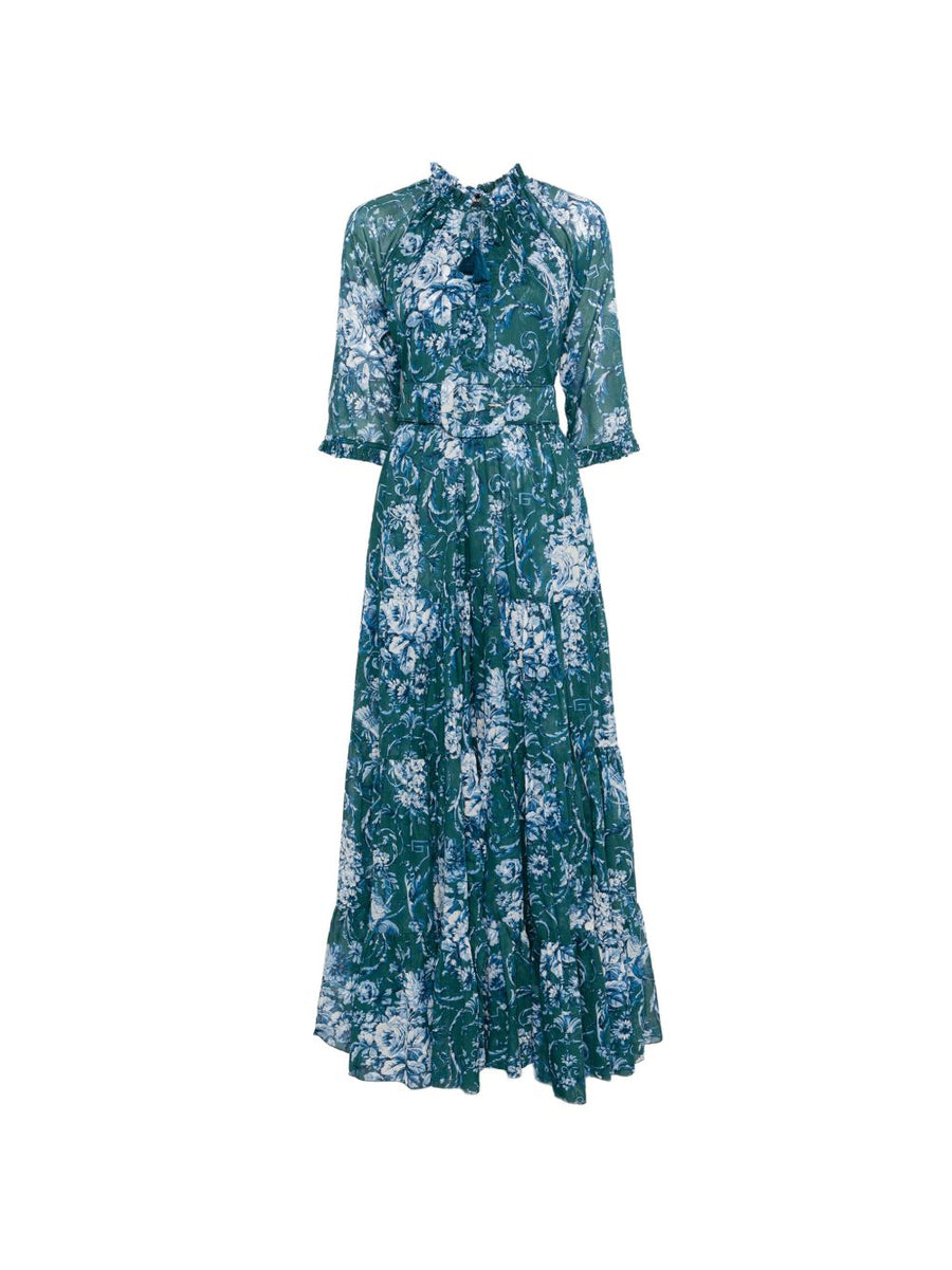 Cotton Maxi Dress Samantha Sung Eva Breathable Navy Floral For Women Resort Wear Essentials