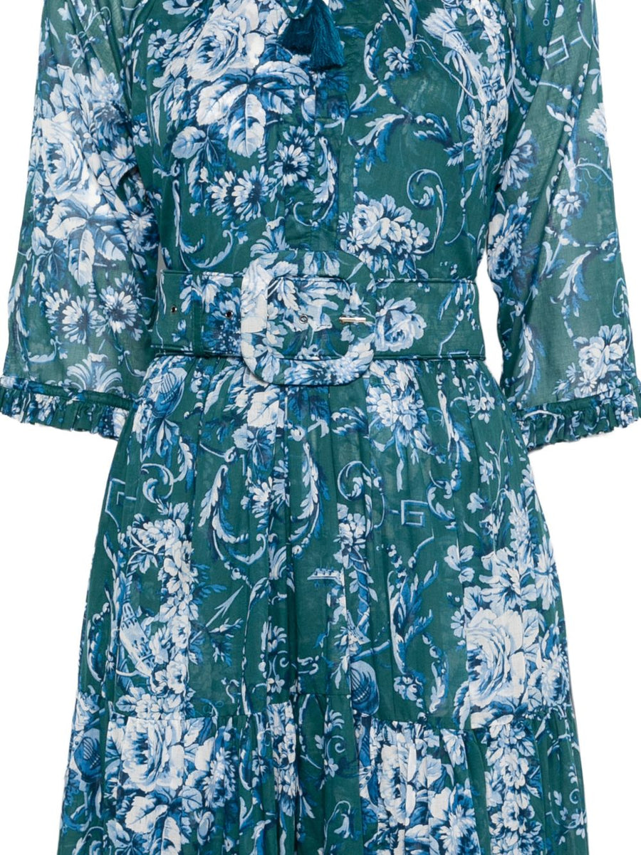 Cotton Maxi Dress Samantha Sung Eva Breathable Navy Floral For Women Resort Wear Essentials
