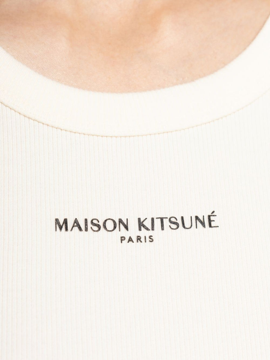 Maison Kitsuné Logo Tank Top Women 100% Cotton Premium