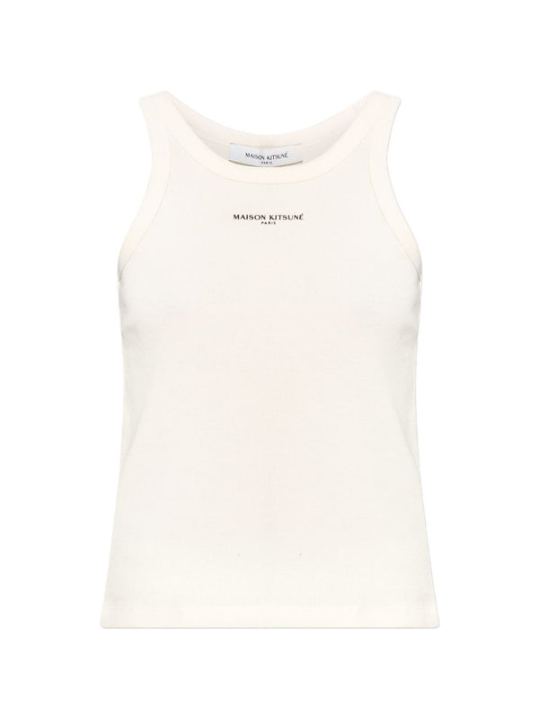 Maison Kitsuné Maison KitsunÃ© Logo cotton tank top