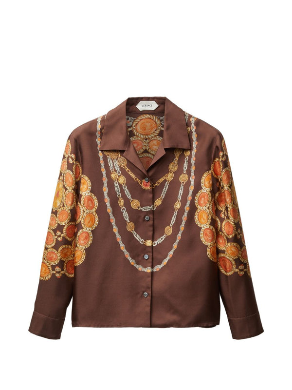 Versace Printed silk shirt