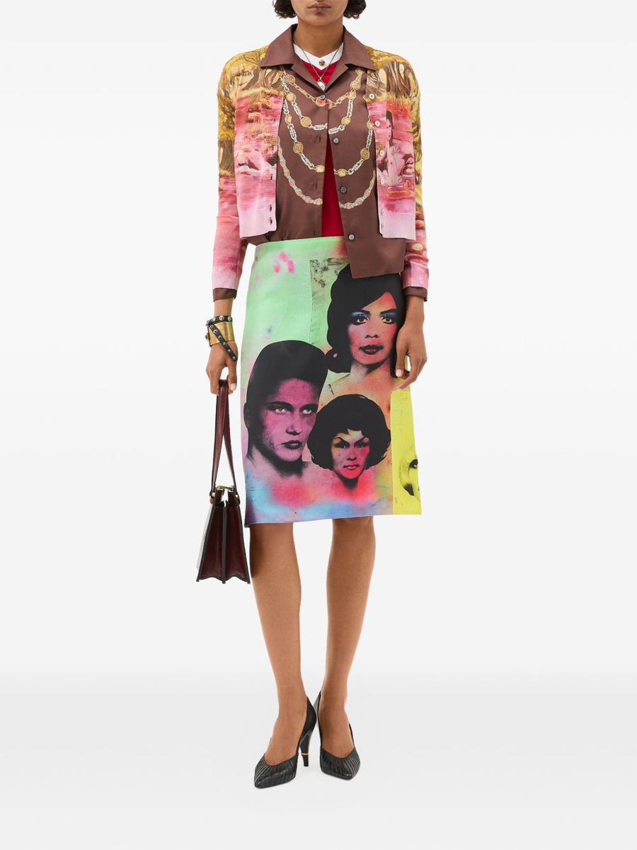 Versace Silk Cardigan The Naturist Print Multicolor For Women Luxury Statement Piece