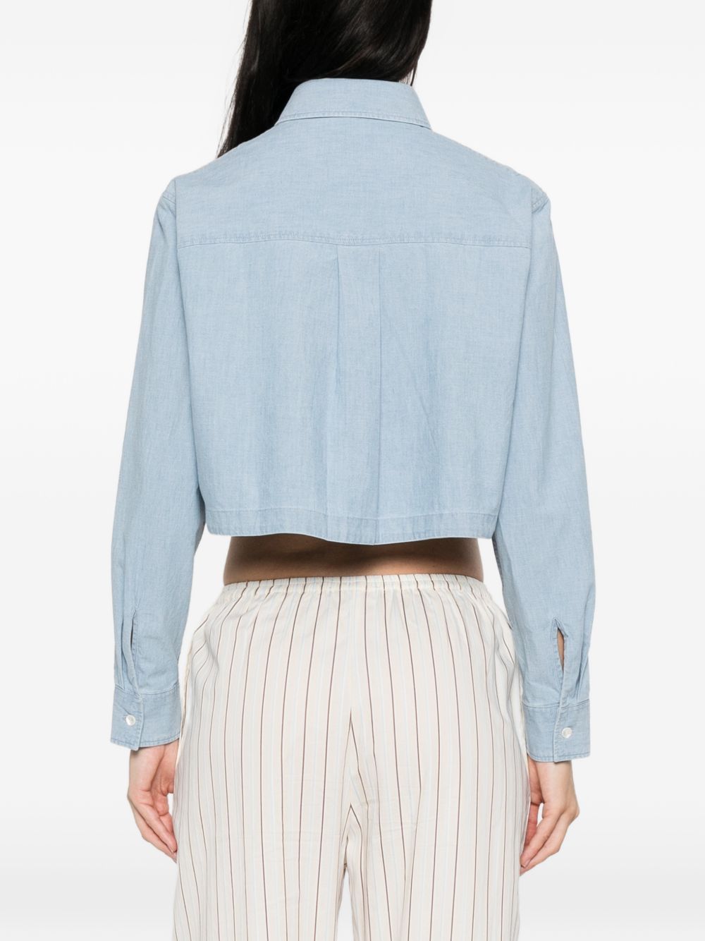 Maison Kitsuné Maison KitsunÃ© Baby Fox cropped shirt