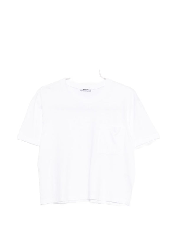 Base Cotton Modal T Shirt For Women With Chest Pocket Soft Drape Everyday Essential Wardrobe Staple