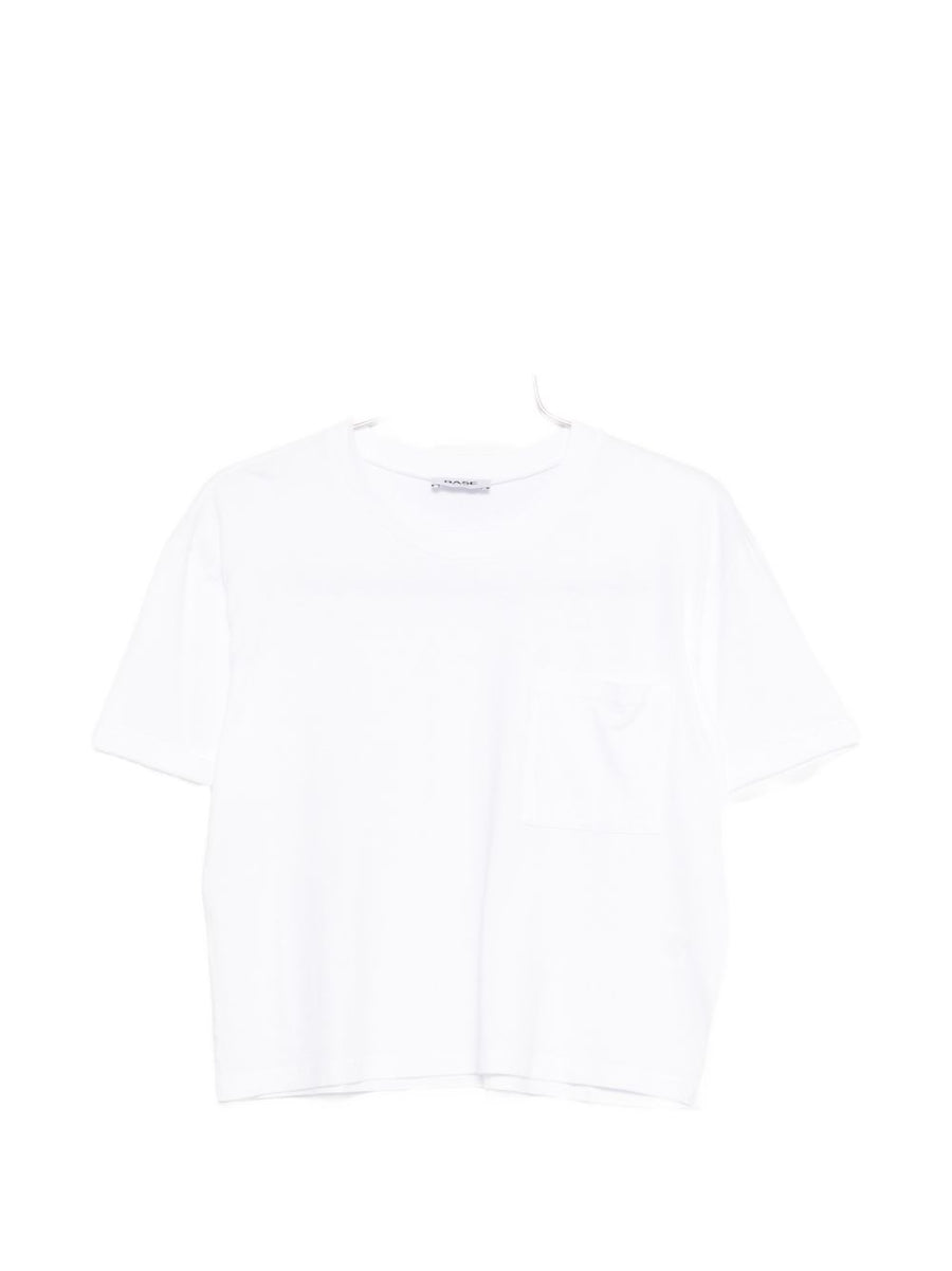 Base Cotton Modal T Shirt For Women With Chest Pocket Soft Drape Everyday Essential Wardrobe Staple