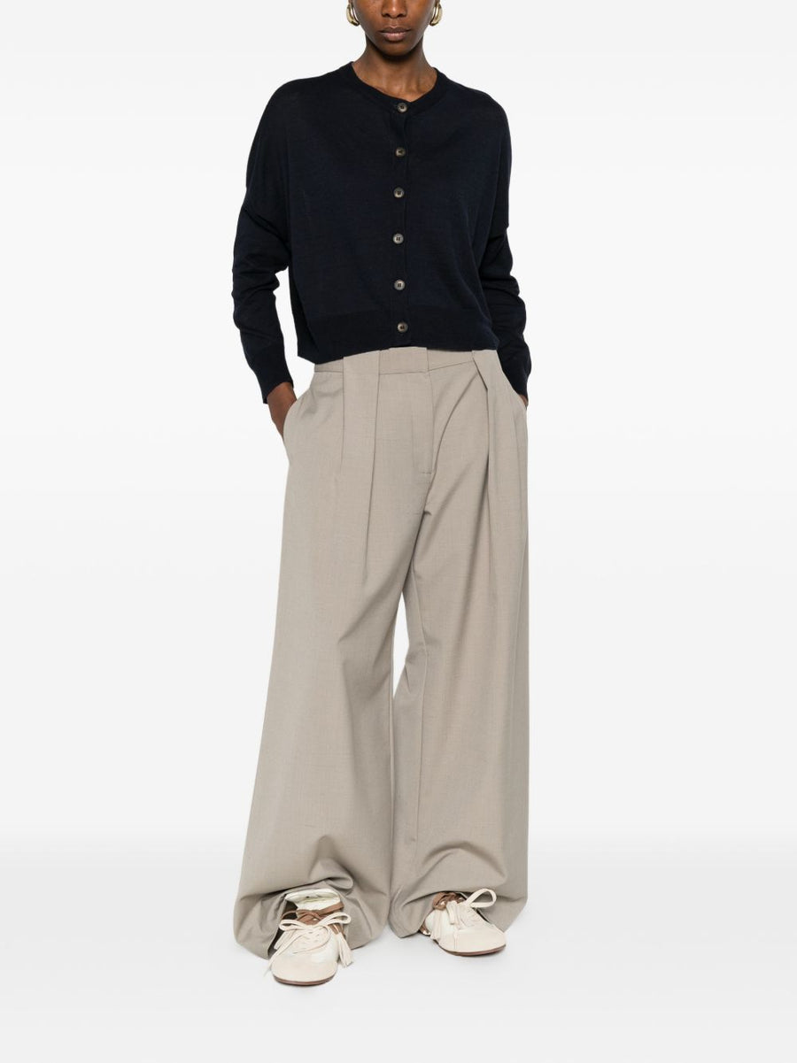 Base Linen Cotton Blend Cardigan for Women Ink Blue Breathable Lightweight Layering Versatile Wardrobe Staple