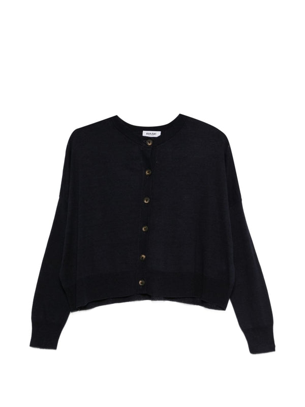 Base Linen Cotton Blend Cardigan for Women Ink Blue Breathable Lightweight Layering Versatile Wardrobe Staple