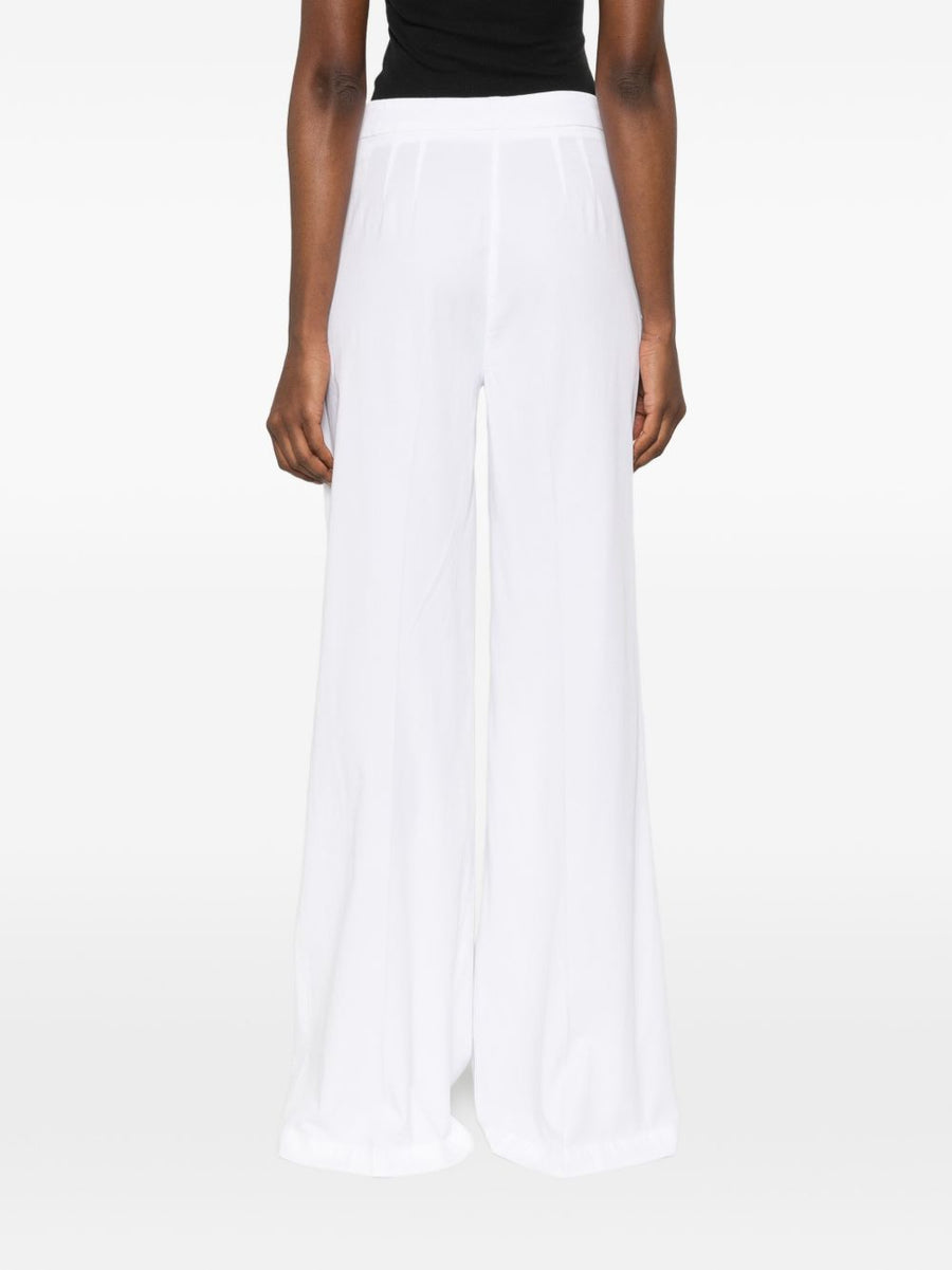 Via Masini 80 Linen Blend Trousers For Women Breathable Wide Leg Comfort White Summer Wardrobe Essential