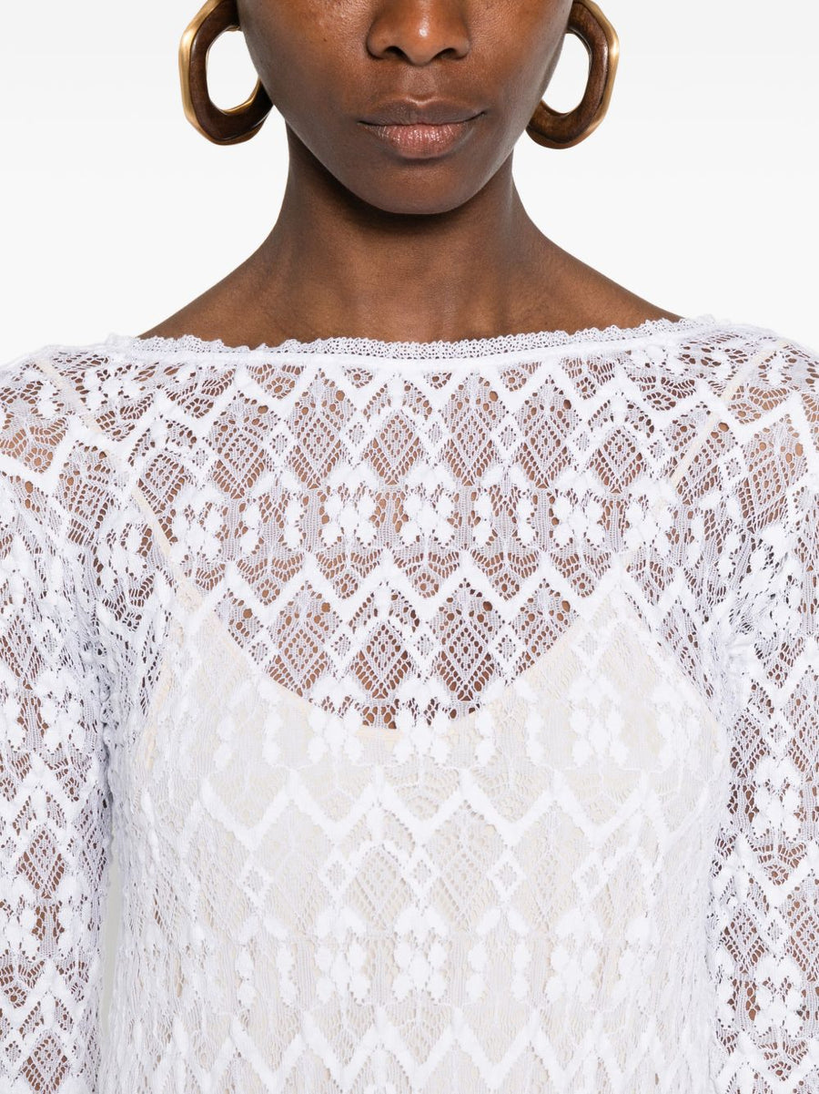 Forte Forte V-back Lace long dress