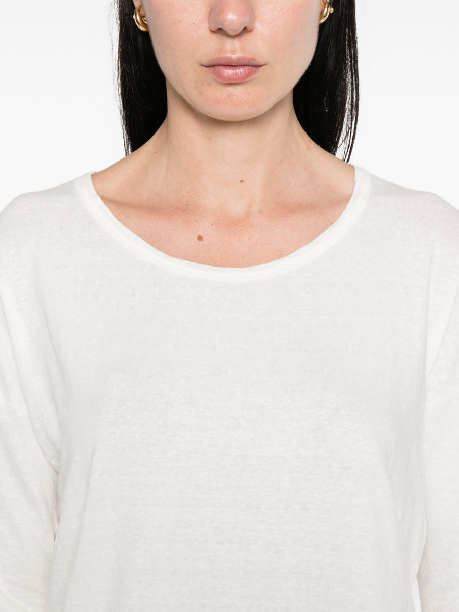 Base Linen Crewneck Sweater for Women Breathable Lightweight Linen Blend Essential Wardrobe Staple
