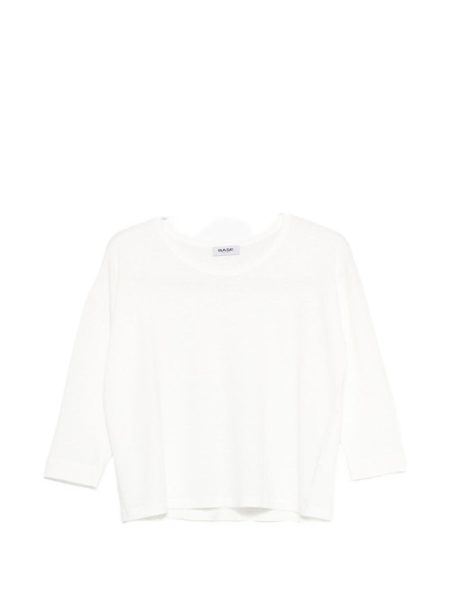 Base Linen Crewneck Sweater for Women Breathable Lightweight Linen Blend Essential Wardrobe Staple