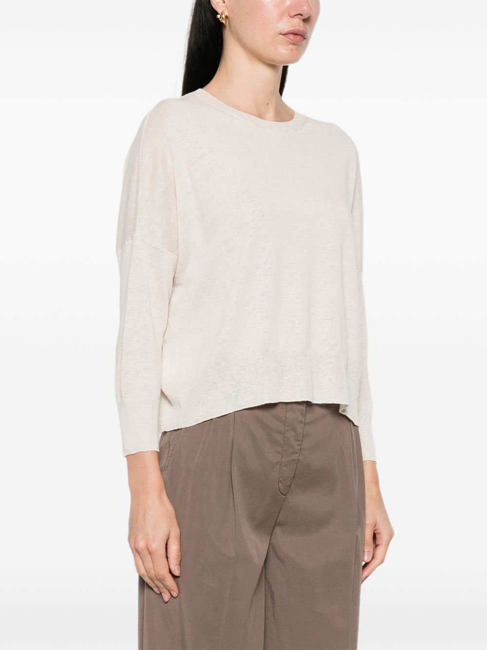 Base Linen and cotton blend sweater