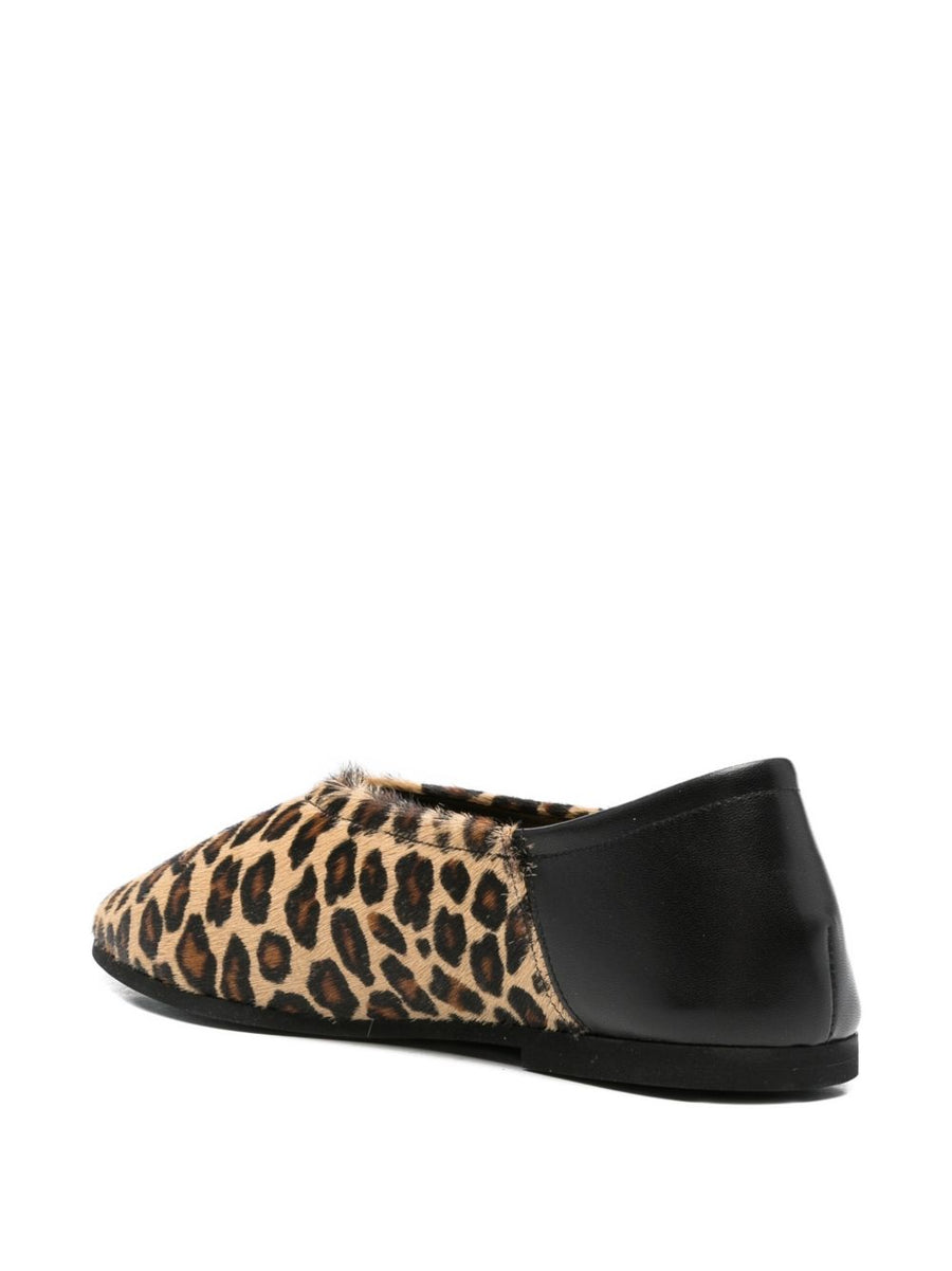 Babu Milano Leopard Ballet Flats for Women, Premium Calfskin, All Day Comfort, Pointed Toe