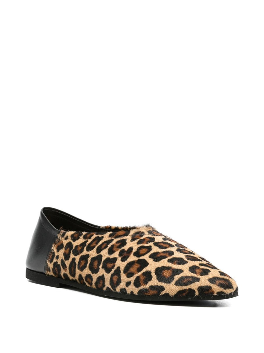 Babu Milano Leopard Ballet Flats for Women, Premium Calfskin, All Day Comfort, Pointed Toe