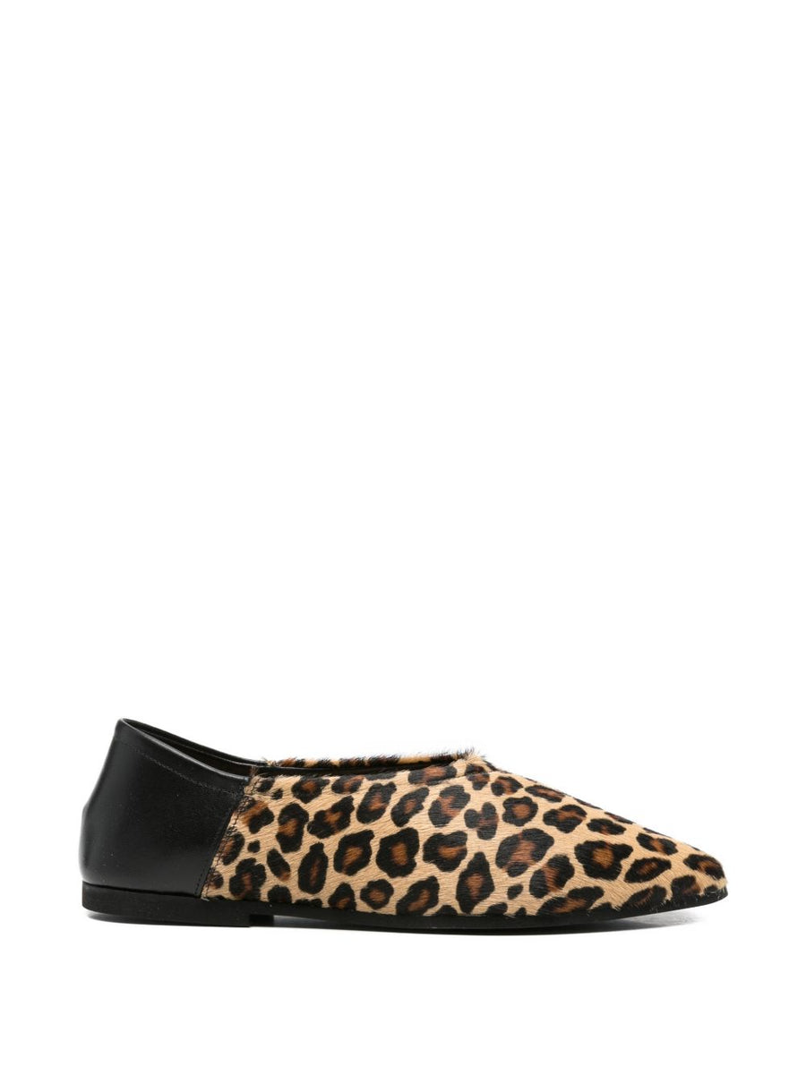 Babu Milano Leopard Ballet Flats for Women, Premium Calfskin, All Day Comfort, Pointed Toe