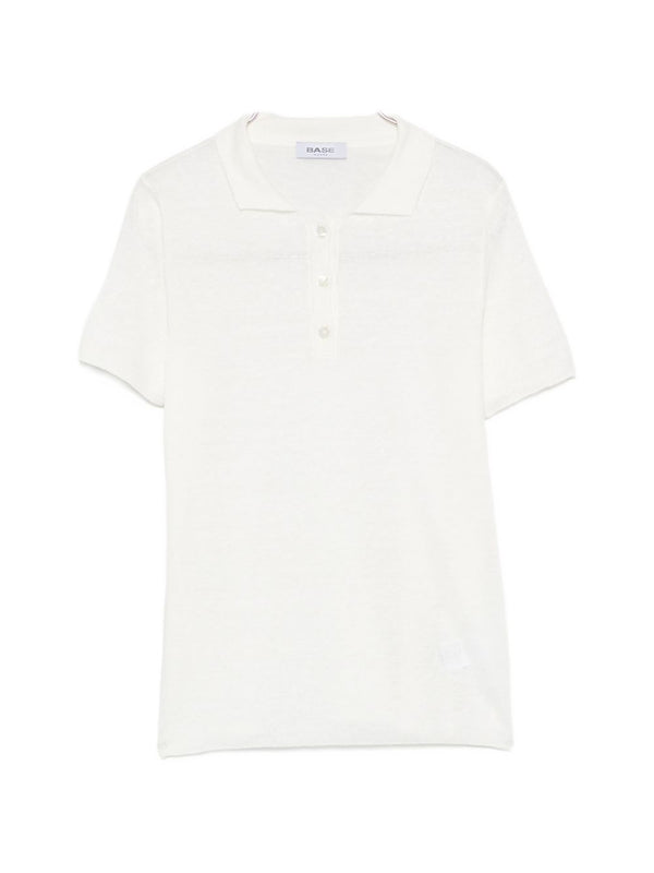 Base Linen Cotton Polo Shirt For Women Breathable Summer Top White Versatile Everyday Wardrobe Staple