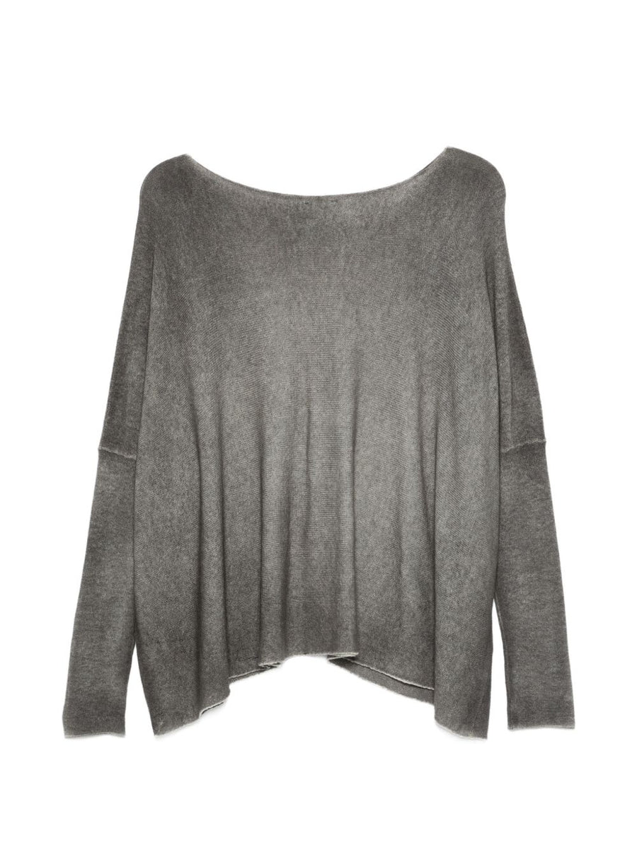 Avant Toi Cashmere Oversized Sweater For Women Luxurious Cozy Layering Soft Neutral Grey