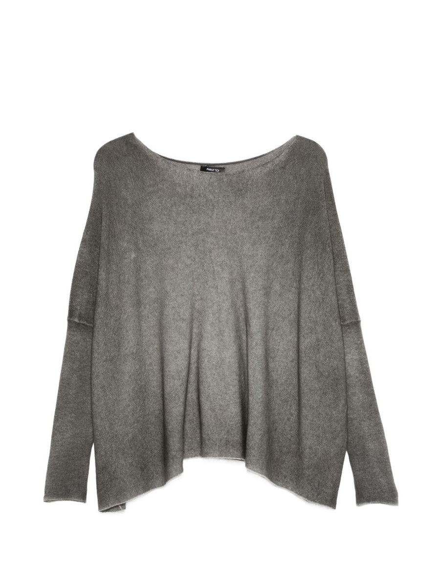 Avant Toi Cashmere Oversized Sweater For Women Luxurious Cozy Layering Soft Neutral Grey