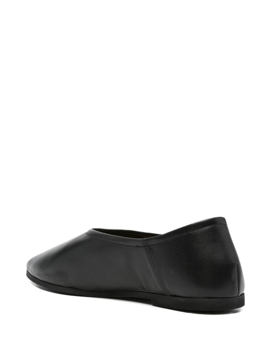 Babu' Milano City Ballet Flats Black Calf Leather With Pointed Toe For Women Versatile Everyday Wear
