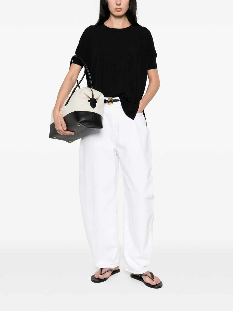 Base Women Crewneck Sweater Soft Viscose Elastane Blend For Effortless Everyday Versatility