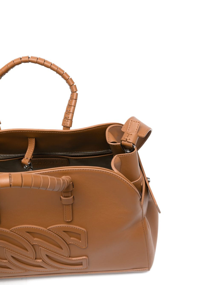 Casadei Park Avenue Tote Bag Calf Leather Luxury Shopper for Women With Detachable Strap