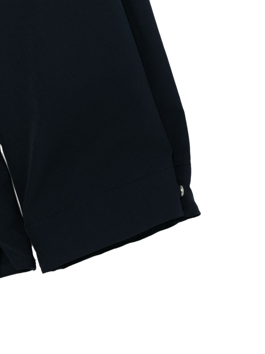 Peuterey Darby Hooded Blouson Jacket For Women Navy Luxury City Wear Front Zip Flap Pockets