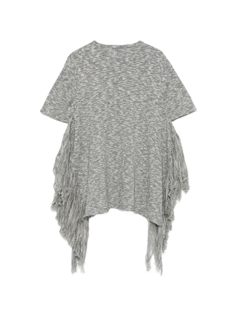 MRZ Cotton Fringed T Shirt For Women Breathable One Hundred Percent Cotton Textured Fringe Top