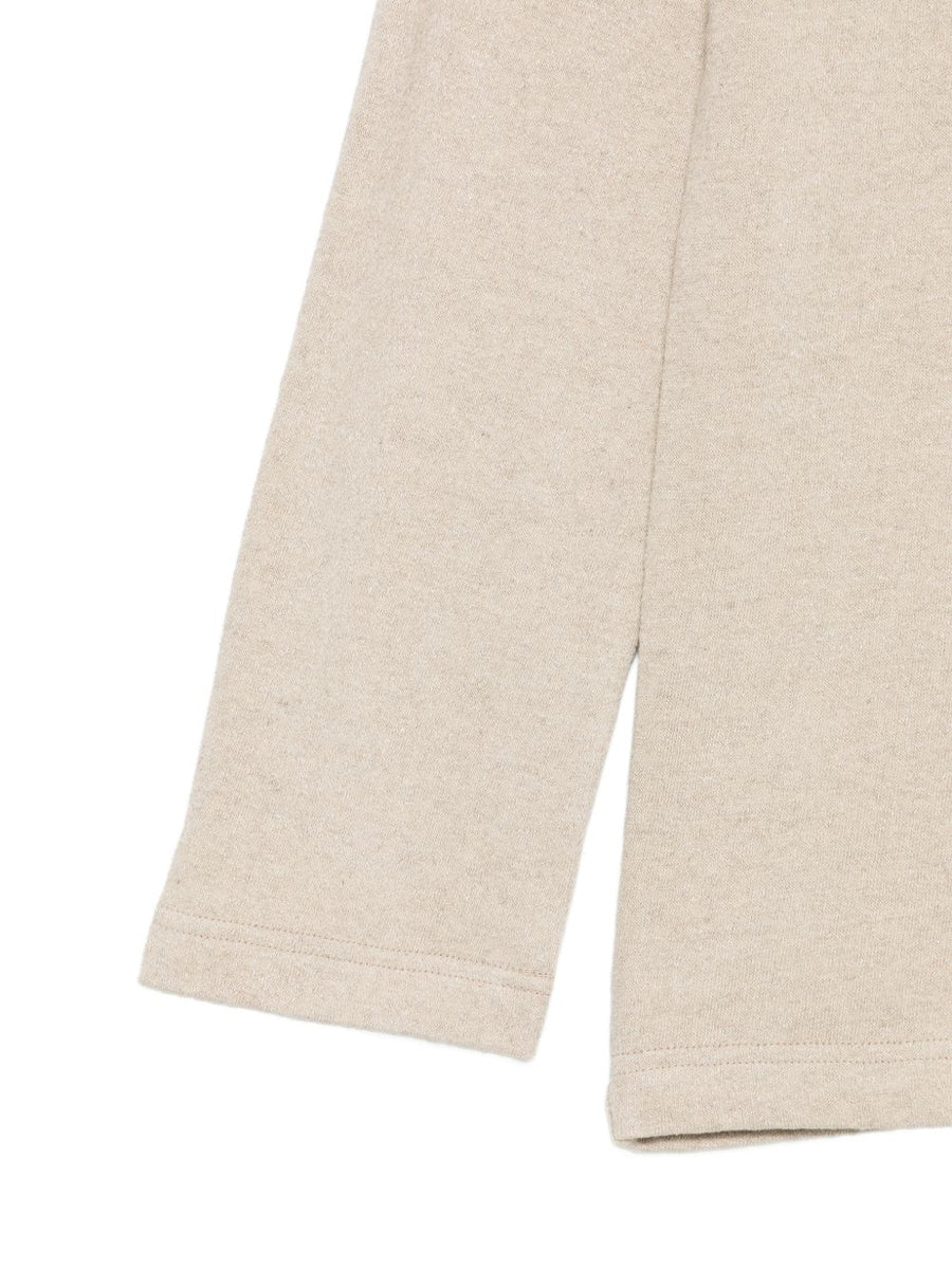 Comme Des Garçons Linen Cotton Blend T Shirt For Women With Subtle Fur Detail Luxury Minimalist Chic