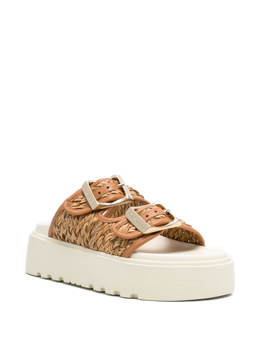 Casadei Birky Suncity Sandals For Women Luxurious Platform Sole With Double Buckle Straps