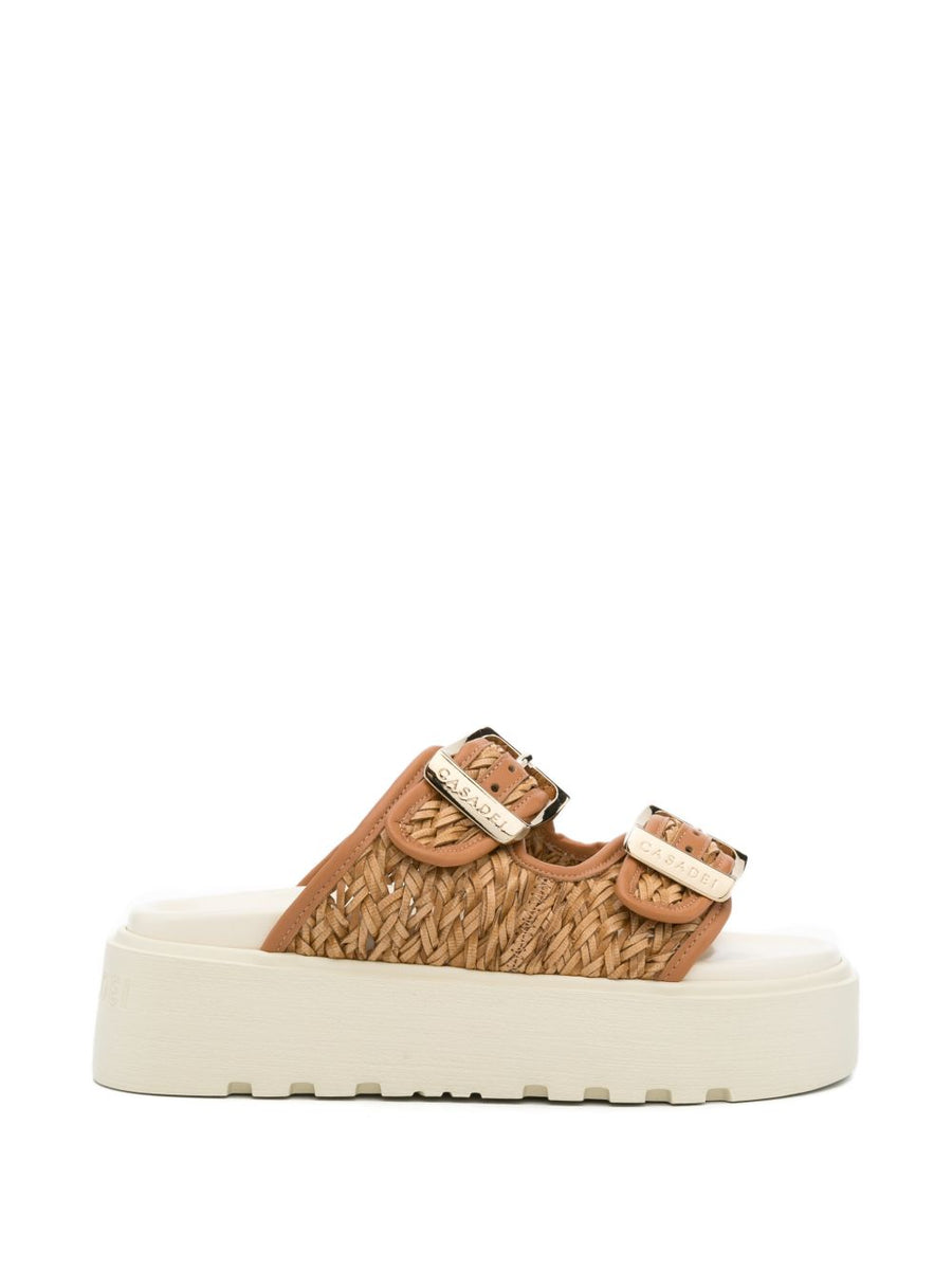 Casadei Birky Suncity Sandals For Women Luxurious Platform Sole With Double Buckle Straps