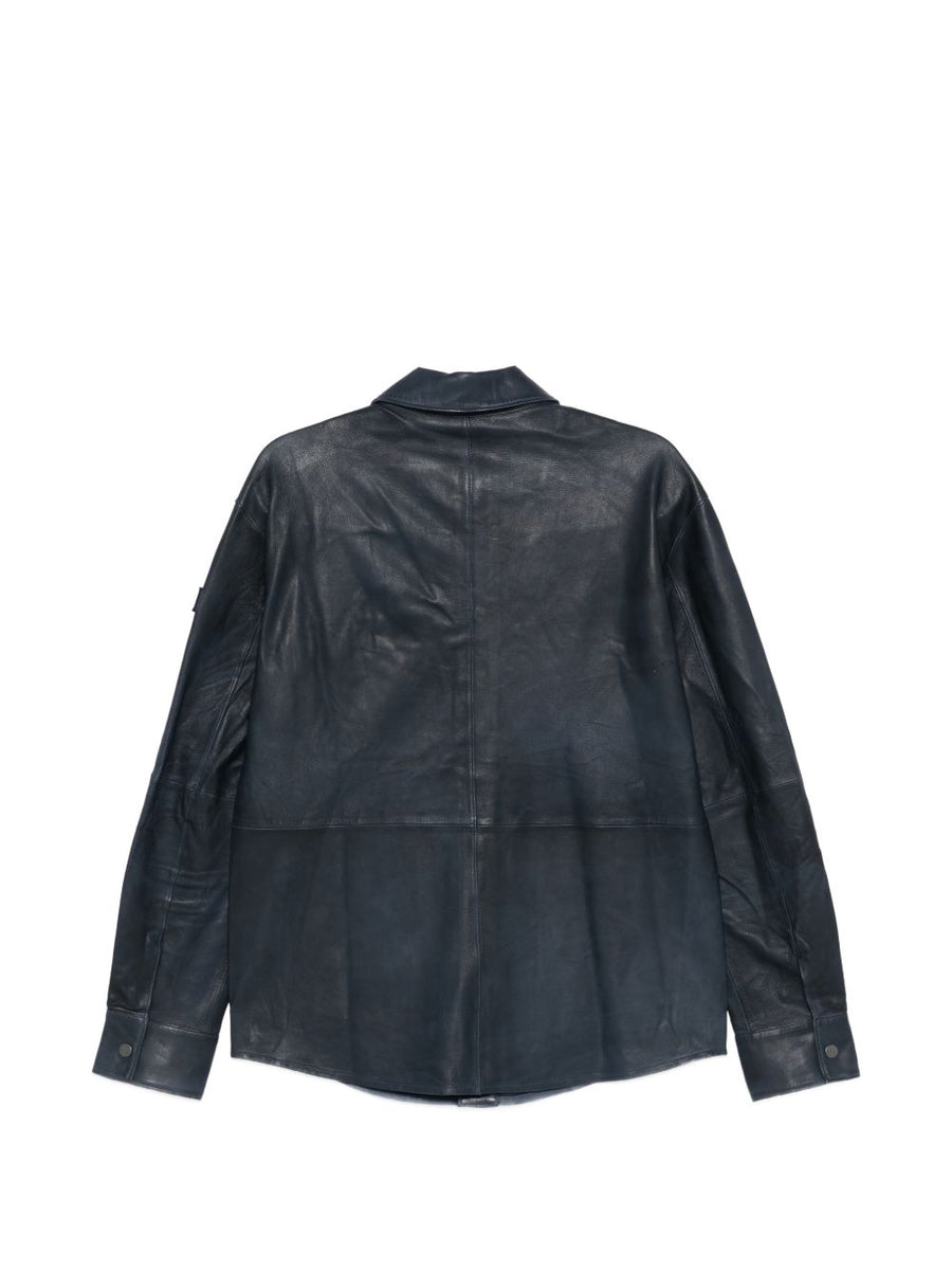 Peuterey Todd Leather Jacket For Women Navy Calf Leather Premium Craftsmanship Versatile Everyday Outerwear