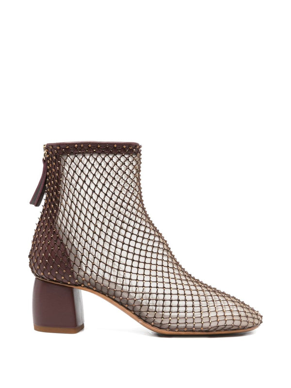 Forte Forte Strass mesh ankle boots