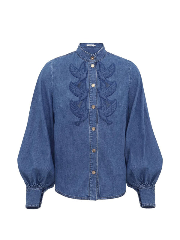 Zimmermann Denim applique shirt